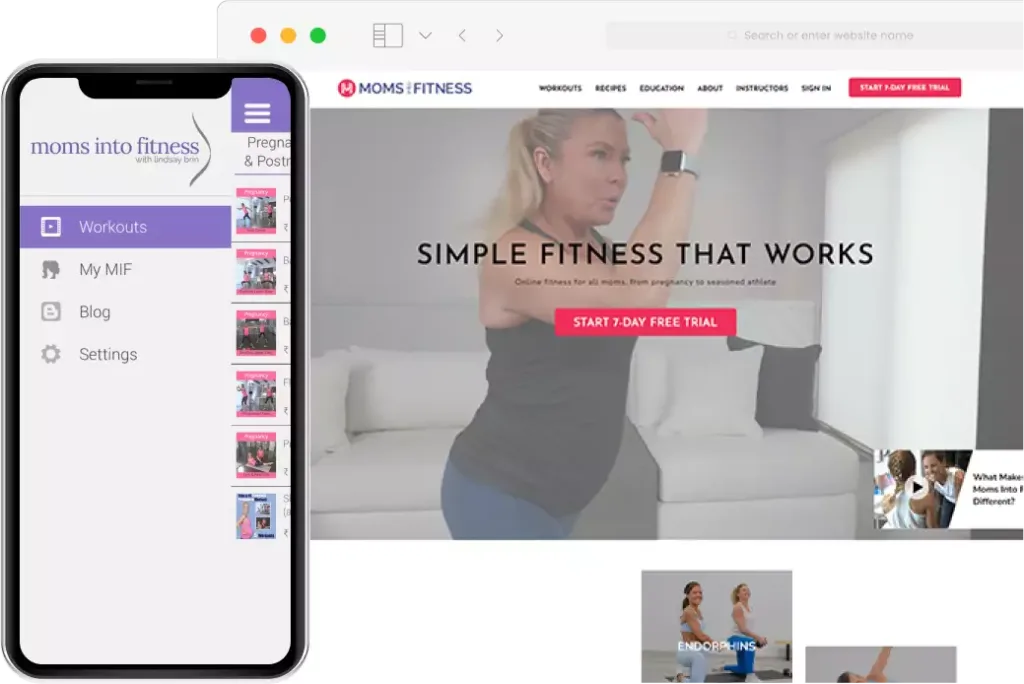 Moms into Fitness app case study Hero