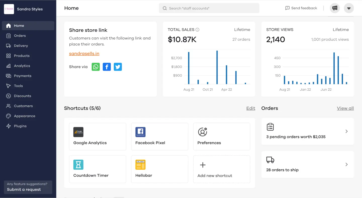 Dukaan Ecommerce Store backend