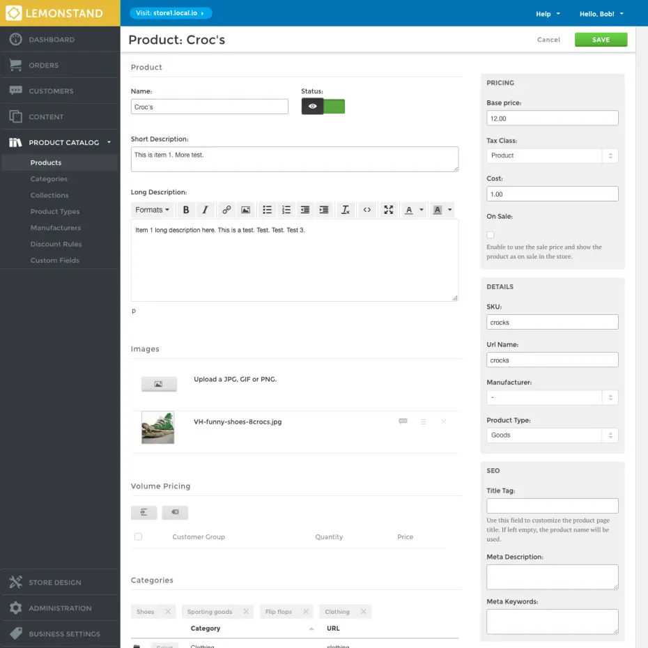 LemonStand Backend
