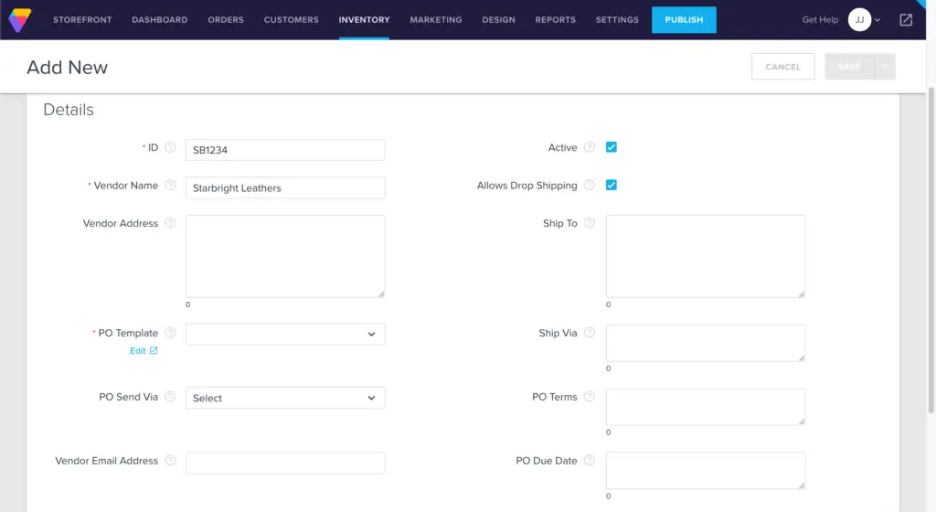 Volusion backend